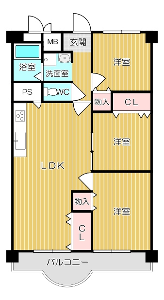 向島駅 徒歩6分 構造:鉄骨鉄筋コンクリート造専有面積:64.5平米 ( 19.51坪 )
